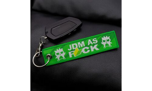 Брелок тканевый с вышивкой «JDM AS F*CK»
