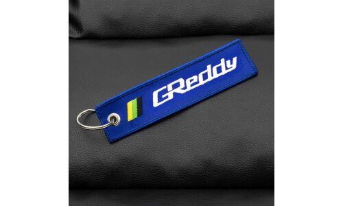 Брелок тканевый с вышивкой «Greddy»