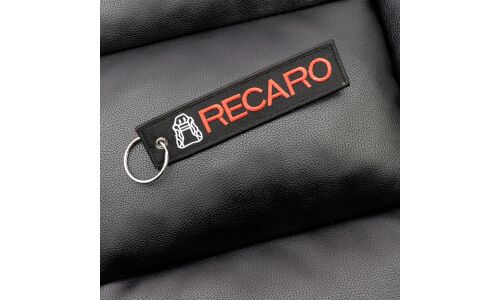 Брелок тканевый с вышивкой «Recaro»
