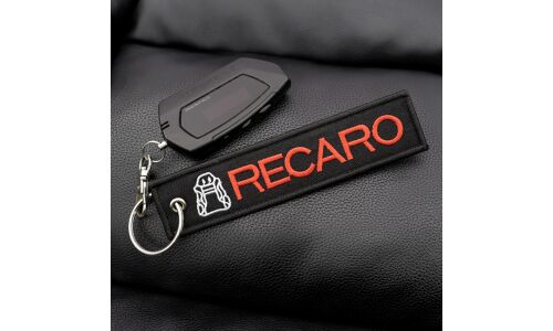 Брелок тканевый с вышивкой «Recaro»