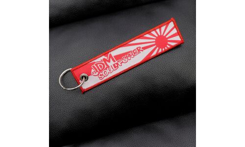 Брелок тканевый с вышивкой «JDM SOULPOWER»