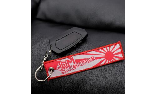 Брелок тканевый с вышивкой «JDM SOULPOWER»