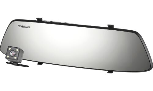 Видеорегистратор-зеркало заднего вида ARTWAY AV-604 Super HD, (две камеры), 2304х1296, обзор 140°, экран 4.5", 2 камеры