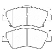 Колодки тормозные дисковые Chongi передние, комплект на ось (4 шт), арт. CF-1916