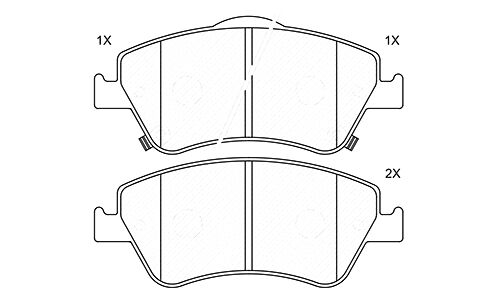 Колодки тормозные дисковые Chongi передние, комплект на ось (4 шт), арт. CF-1916