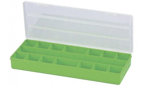 Бокс универсальный СИБРТЕХ, для хранения мелких деталей, размеры 382x152x45мм, 15 ячеек, арт. 90732