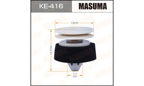 Клипса крепёжная уплотнителей дверей Masuma, для Audi, арт. KE-416