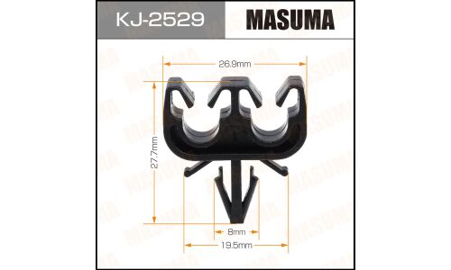 Клипса крепёжная тормозных и вакуумных трубок Masuma, для Toyota, арт. KJ-2529