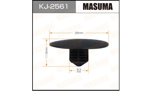 Клипса крепёжная обшивки капота Masuma, для Mitsubishi, арт. KJ-2561