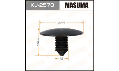 Клипса крепёжная жабо Masuma, для Nissan, арт. KJ-2570