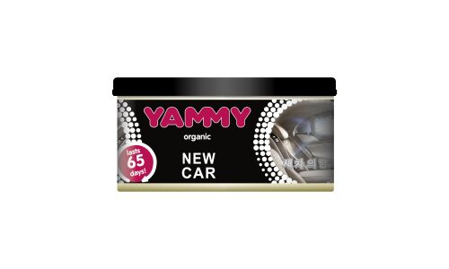 Ароматизатор на торпедо Yammy New Car (Новая машина), с растительным наполнителем, баночка 42г, арт. D023