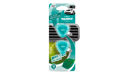 Ароматизатор в дефлектор Yammy Clear Squash (Свежесть), жидкий, клипса, арт. F022