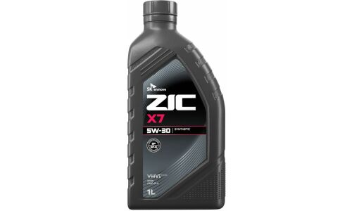 Масло моторное ZIC X7 5w30, синтетическое, API SQ, ILSAC GF-7A, для бензинового двигателя, 1л, арт. 132675