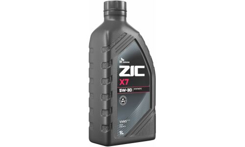 Масло моторное ZIC X7 5w30, синтетическое, API SQ, ILSAC GF-7A, для бензинового двигателя, 1л, арт. 132675