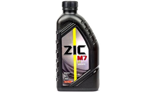 Масло мототехники ZIC M7 синтетическое, API TC, JASO FC, 2-тактное, 1л, арт. 137213