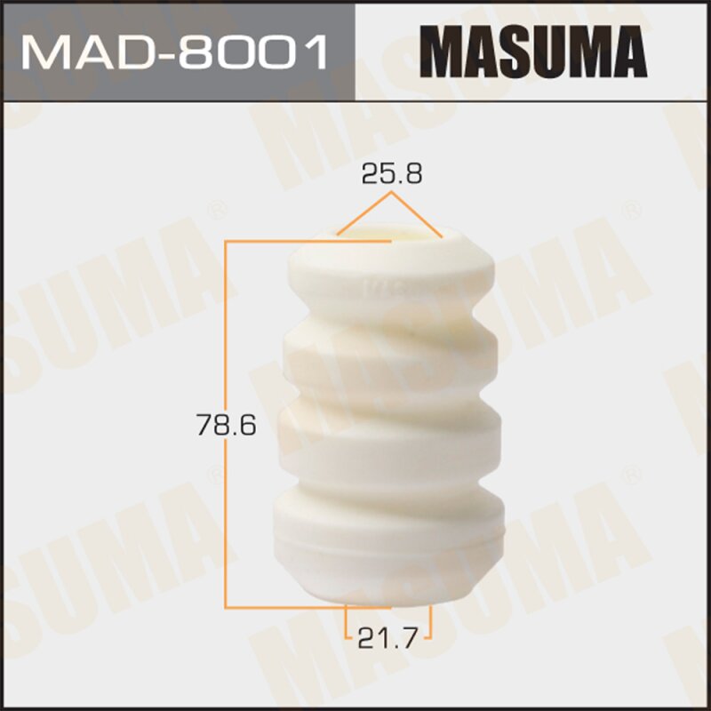 

Отбойник амортизаторов MASUMA, 21.7x25.8x78.6, FORESTER / SJ5
