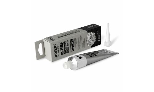 Герметик-прокладка Rinkai RTV Hi-Temp Silicone Gasket Maker, силиконовый, термостойкий, серый, туба 85г, арт. RC9003
