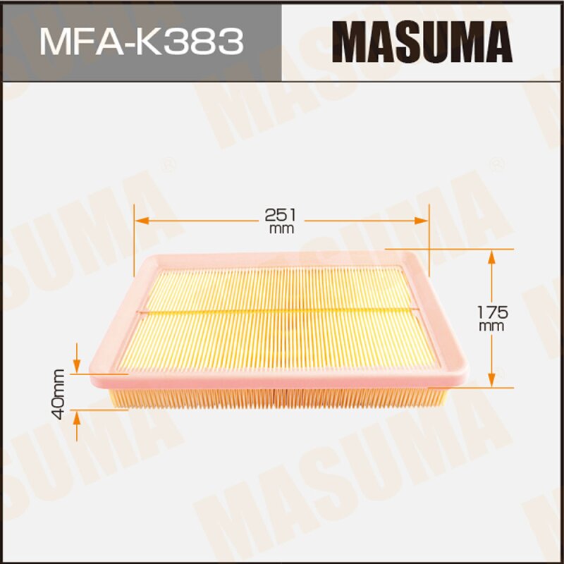 

Фильтр воздушный Masuma, арт. MFA-K383