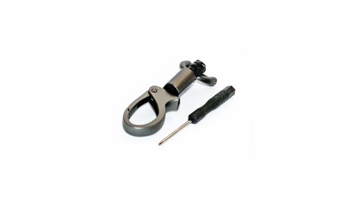 Брелок на ключи (карабин с кожаным ремешком), отвертка в комплекте