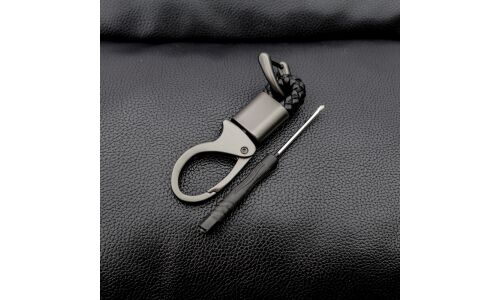 Брелок на ключи (карабин с кожаным ремешком), отвертка в комплекте