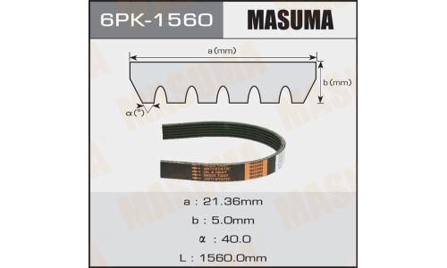 Ремень ручейковый MASUMA 6PK-1560