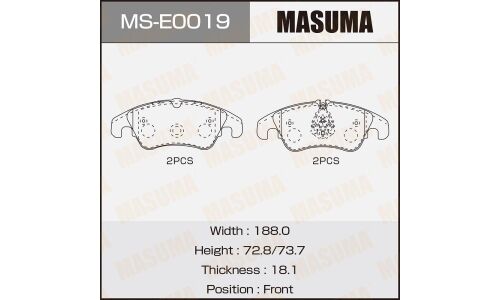 Колодки дисковые MASUMA, AN-4548WK, P85098 front (1/6)