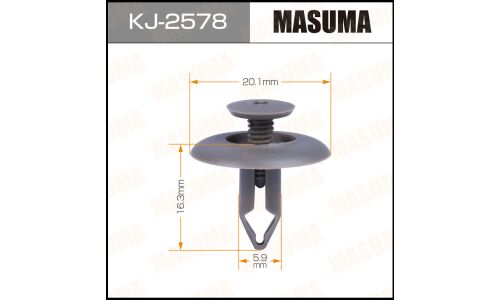 Клипса крепёжная обшивки багажника Masuma, для Mazda, арт. KJ-2578