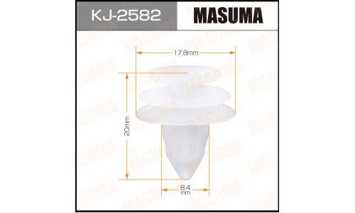 Клипса крепёжная деталей салона Masuma, для Infiniti, Nissan, арт. KJ-2582