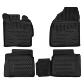 Коврики модельные Autofamily Element 3D для Toyota Prius 30 2009-2015 (правый руль), для переднего и заднего ряда, полиуретан, черный цвет, 4шт