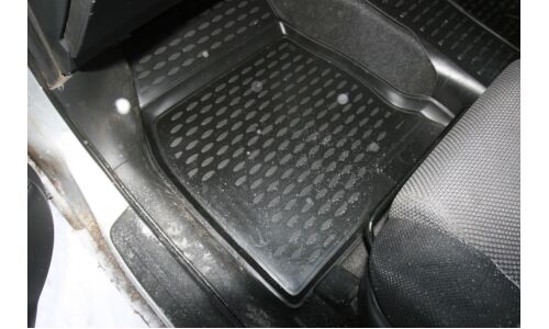 Коврики модельные Autofamily Element 3D для Toyota Wish 2003-2009 (правый руль), для переднего и заднего ряда, полиуретан, черный цвет, 5шт