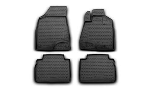 Коврики модельные Autofamily Element для Toyota Harrier 2003-2008 (правый руль), для переднего и заднего ряда, полиуретан, черный цвет, 4шт