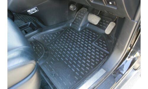 Коврики модельные Autofamily Element для Toyota Harrier 2003-2008 (правый руль), для переднего и заднего ряда, полиуретан, черный цвет, 4шт