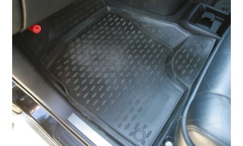 Коврики модельные Autofamily Element для Toyota Harrier 2003-2008 (правый руль), для переднего и заднего ряда, полиуретан, черный цвет, 4шт