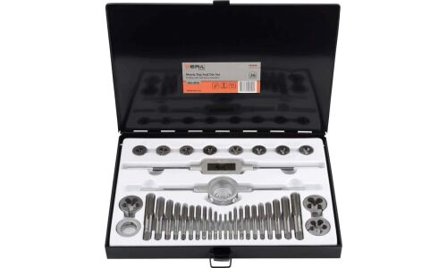 Набор метчиков и плашек Beril, М3–М16, метчико- и плашеодержатель, адаптер для плашек, в футляре, комплект 36 предметов, арт. 13991