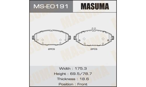 Колодки дисковые MASUMA, P50124 front (1/6)