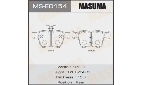 Колодки дисковые MASUMA, AN-4788K, P85125 rear (1/12)