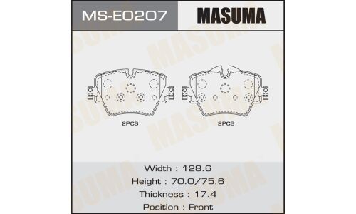 Колодки дисковые MASUMA, P06093 front (1/12)