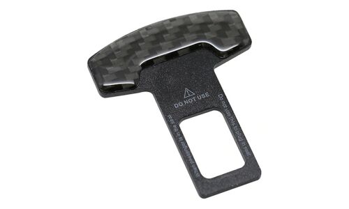 Заглушка в замок ремня безопасности, металлическая, цвет «карбон»