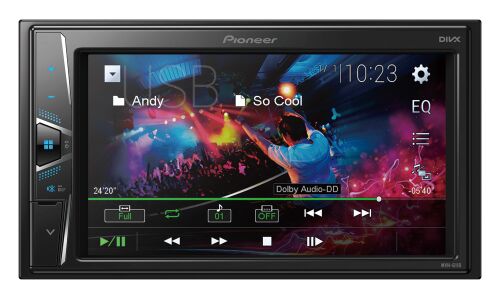 Мультимедийный центр Pioneer MVH-G110, 2 DIN, USB/AUX, 4x50Вт, с камерой заднего вида, синяя подсветка