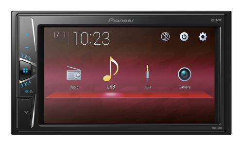 Мультимедийный центр Pioneer MVH-G110, 2 DIN, USB/AUX, 4x50Вт, с камерой заднего вида, синяя подсветка