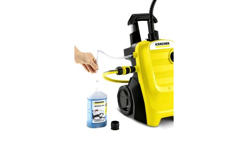 Мойка высокого давления Karcher K4 Compact, 220В, 1.8кВт, 130бар, 420л/ч, длина шланга 6м, с насосом для забора воды, на колёсах, арт. 1.637-310.0/1.637-500.0