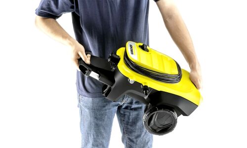 Мойка высокого давления Karcher K4 Compact, 220В, 1.8кВт, 130бар, 420л/ч, длина шланга 6м, с насосом для забора воды, на колёсах, арт. 1.637-310.0/1.637-500.0
