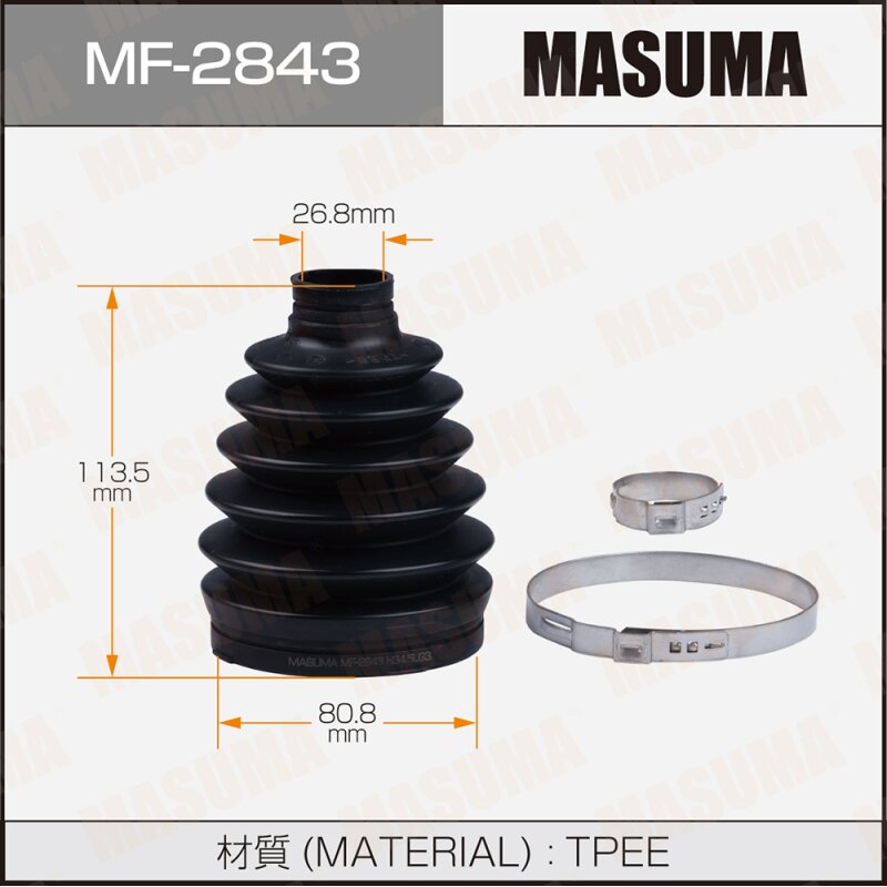 

Пыльник ШРУСа MASUMA Пластик MF-2843