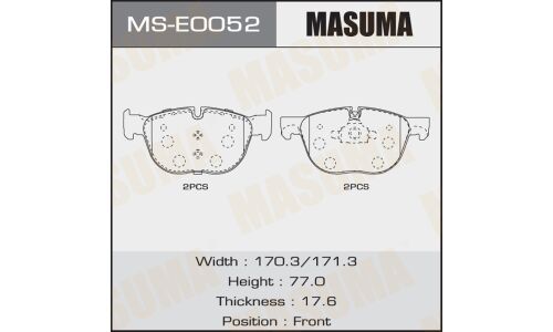 Колодки дисковые MASUMA front (1/6)