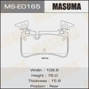 Колодки дисковые MASUMA  rear   (1/12)