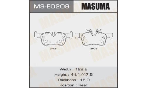 Колодки дисковые MASUMA  rear   (1/12)