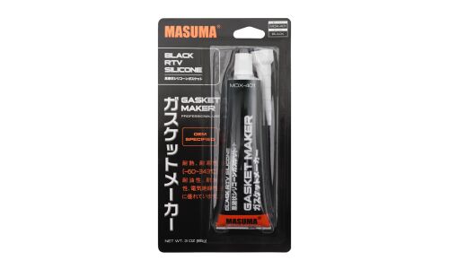Герметик-прокладка Masuma Black RTV Silicone Gasket Maker, силиконовый, термостойкий, чёрный, туба 85г, арт. MOX-401