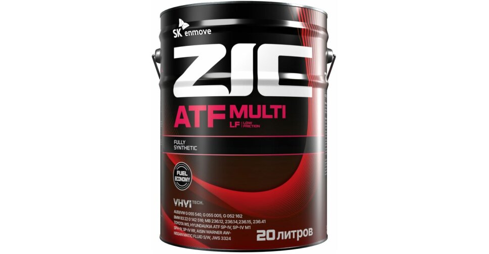Масло трансмиссионное ZIC ATF Multi LF, синтетическое, универсальное ...