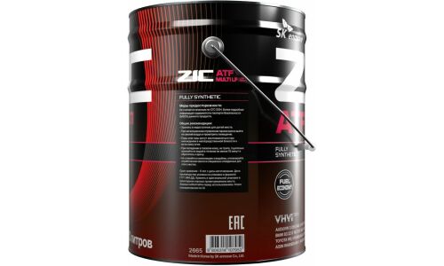 Масло трансмиссионное ZIC ATF Multi LF, синтетическое, универсальное, для АКПП, 20л, арт. 192665
