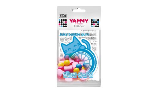 Ароматизатор подвесной Yammy «Котик» Bubble Gum (Бабл Гам), картон с пропиткой, арт. K020